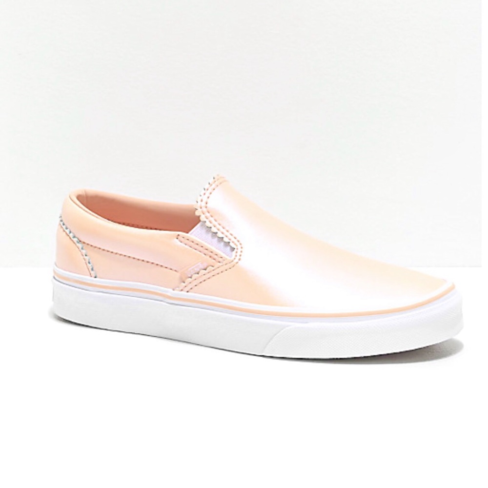 Restock NWT Vans Iridescent Pink Pearl Slip On - Picture 2 of 8